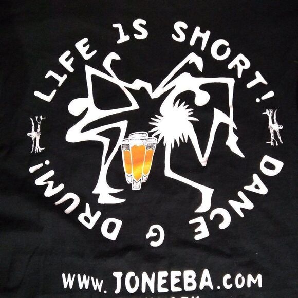 Vintage Life Is Short Dance & Drum African Dance Joneeba.com T-Shirt - Picture 8 of 10